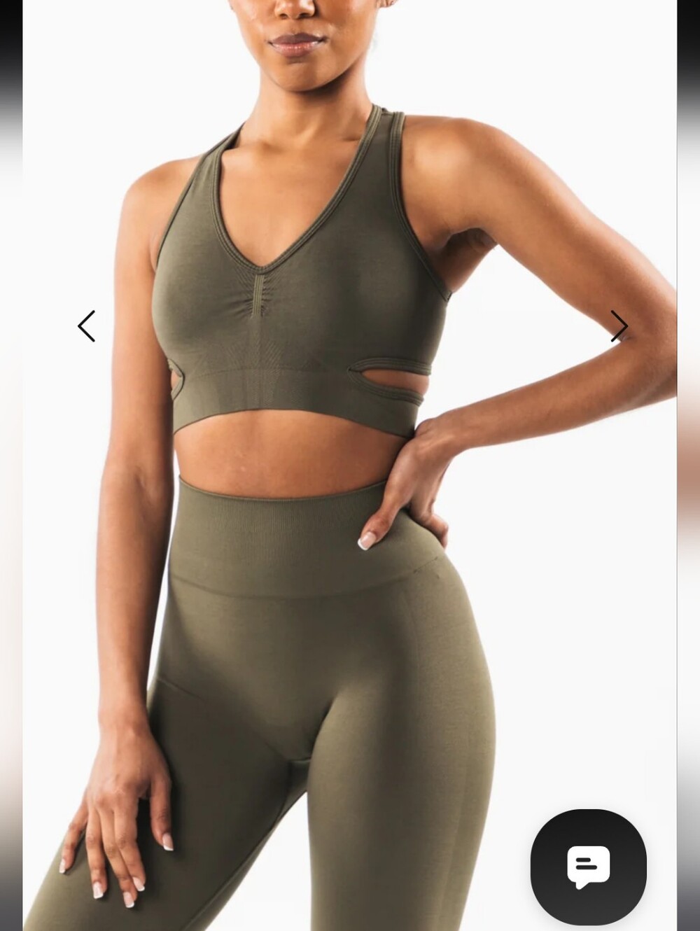 Alphalete Stratus Cutout V-Neck Sports Bra Size S